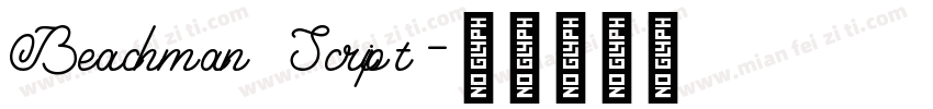 Beachman Script字体转换